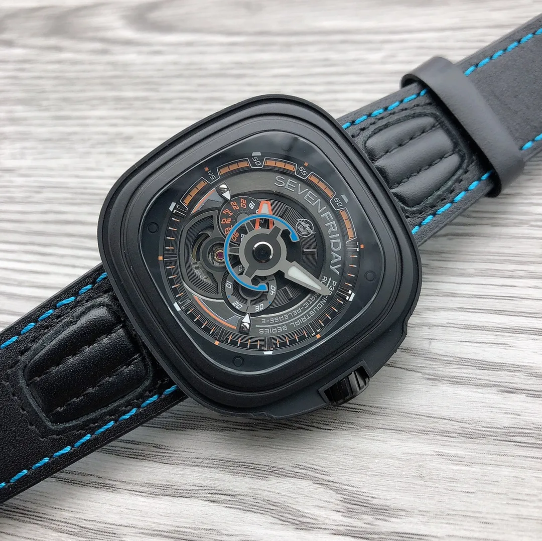 【Authentic Tmall】💰1640! SevenFriday Model: SF-P6B/02 Size: 47*13mm Movement: Original Japanese Citizen movement, original glass, first layer of cowhide; original pin buckle [naughty] Real photos of the details of our own products, playful pointer design, but not ugly at all. It also has a 24-hour display, clear and clear ~ recommended! The whole set is brand new!